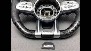How change Brabus Badge for AMG steering wheel Mercedes Benz G class S class GT GLE GLS GLC
