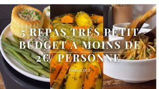 Moins de 2€ par repas : se nourrir sainement avec un très petit budget