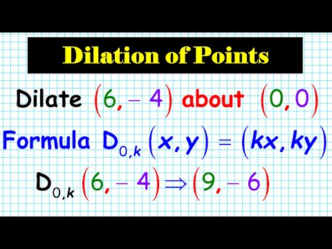 5'19Ju Geometrie: Wie man einen Punkt am Ursprung streckt, Dilation, Learn Mathgotserved, NY Rege...