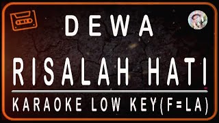 DEWA 19 - RISALAH HATI - KARAOKE LOW KEY ( F=LA /Ab=DO)