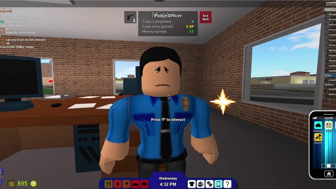 How To Become Police Officer In Roblox Rocitizens Robbing Youtube