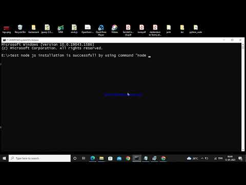 Check if Node Js installation is successfull from command prompt
