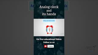 Analog Clock and its hands | Telling Time For Children | Learn how to read a clock | Time
