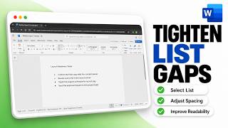 How to Change Spacing Between Items in a List in Word (Readable Item Separation)