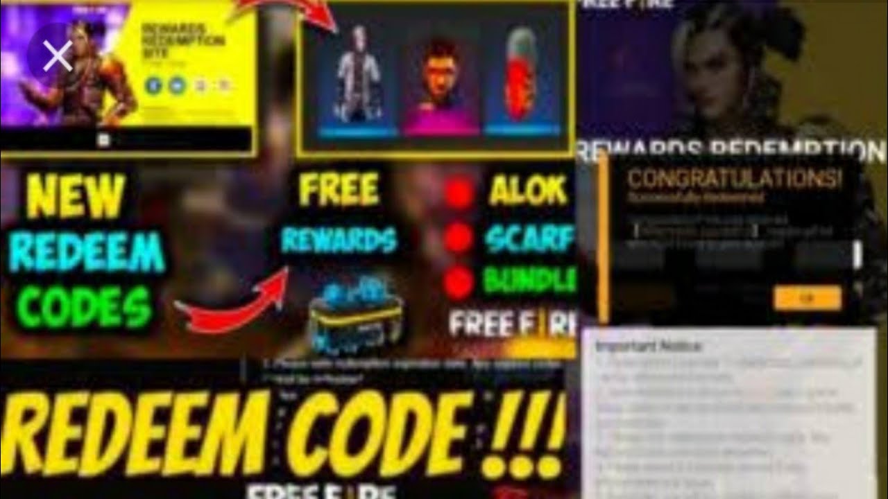 free fire free redeem codesfree redemption code garena free fire