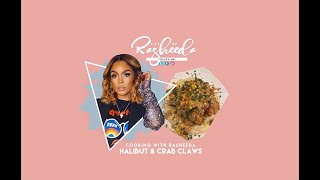 Cooking with Rasheeda and Kirk ! My recipe for Halibut & Crab Claws.
