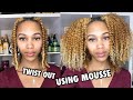 Defined Twist Out Using FOAMING MOUSSE