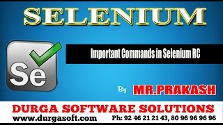 Important Commands in Selenium RC