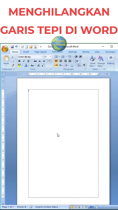 CARA MENGHILANGKAN ATAU MENAMPILKAN GARIS TEPI DI MS WORD