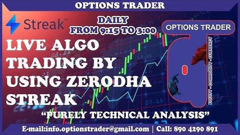 Options Trader | Zerodha Streak Algo Trading Live | Fully Automated Algo Trading | Intraday Scalping