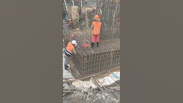 Pile Cap Reinforcement Rebar Installing #engineering #shorts