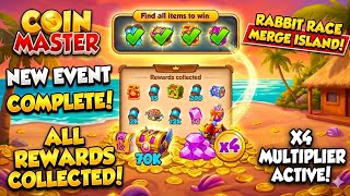 Coin master new event rabbit race merge Island complete video All reward collected 😍😍. 17/4/26 screenshot 3