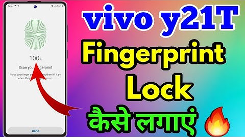 How To Screen Lock Fingerprint Vivo y21t | Vivo y21t Main Fingerprint Lock Kaise Lagaye
