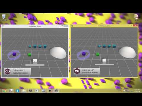 Unity + Coherent UI: Multiplayer Cube Demo WIP