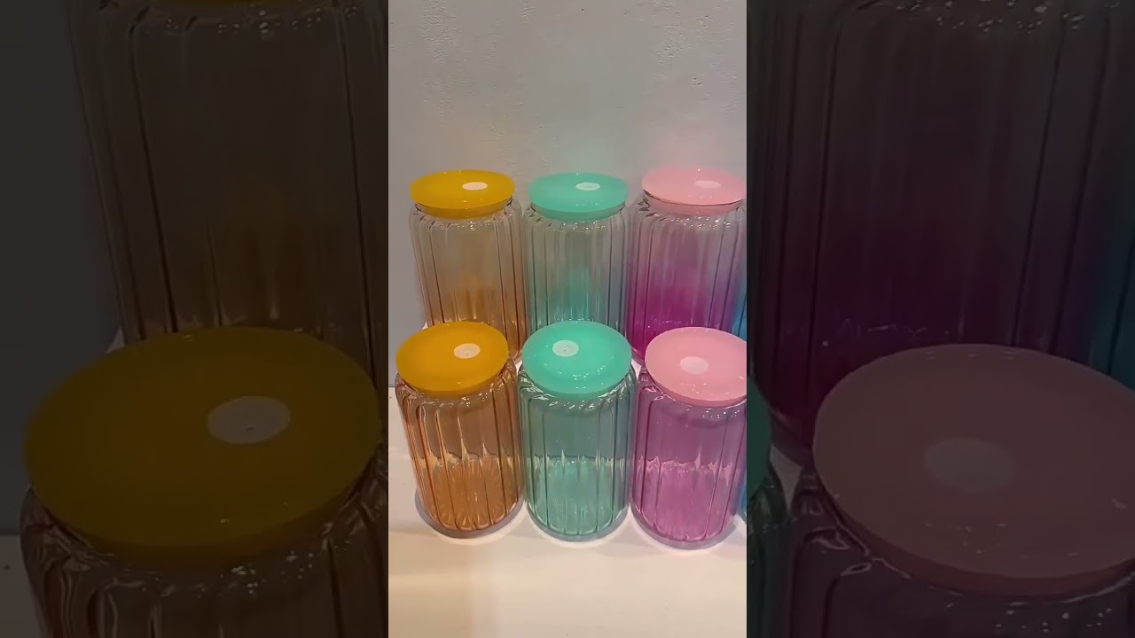 Colorful Glass Storage Jars: Organize in Style!