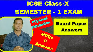 ICSE Physical Education -  Board paper