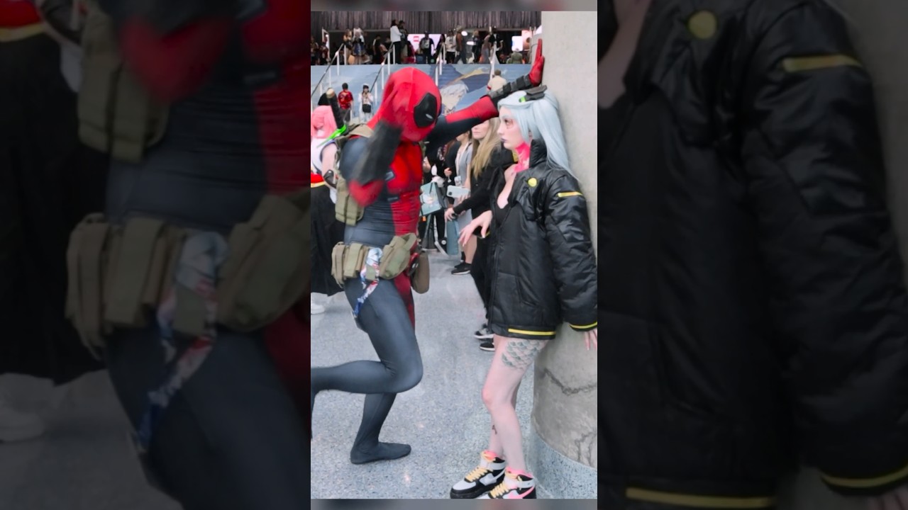 When crazy meets crazy 🥰 #deadpool #cyberpunkedgerunners #cosplay