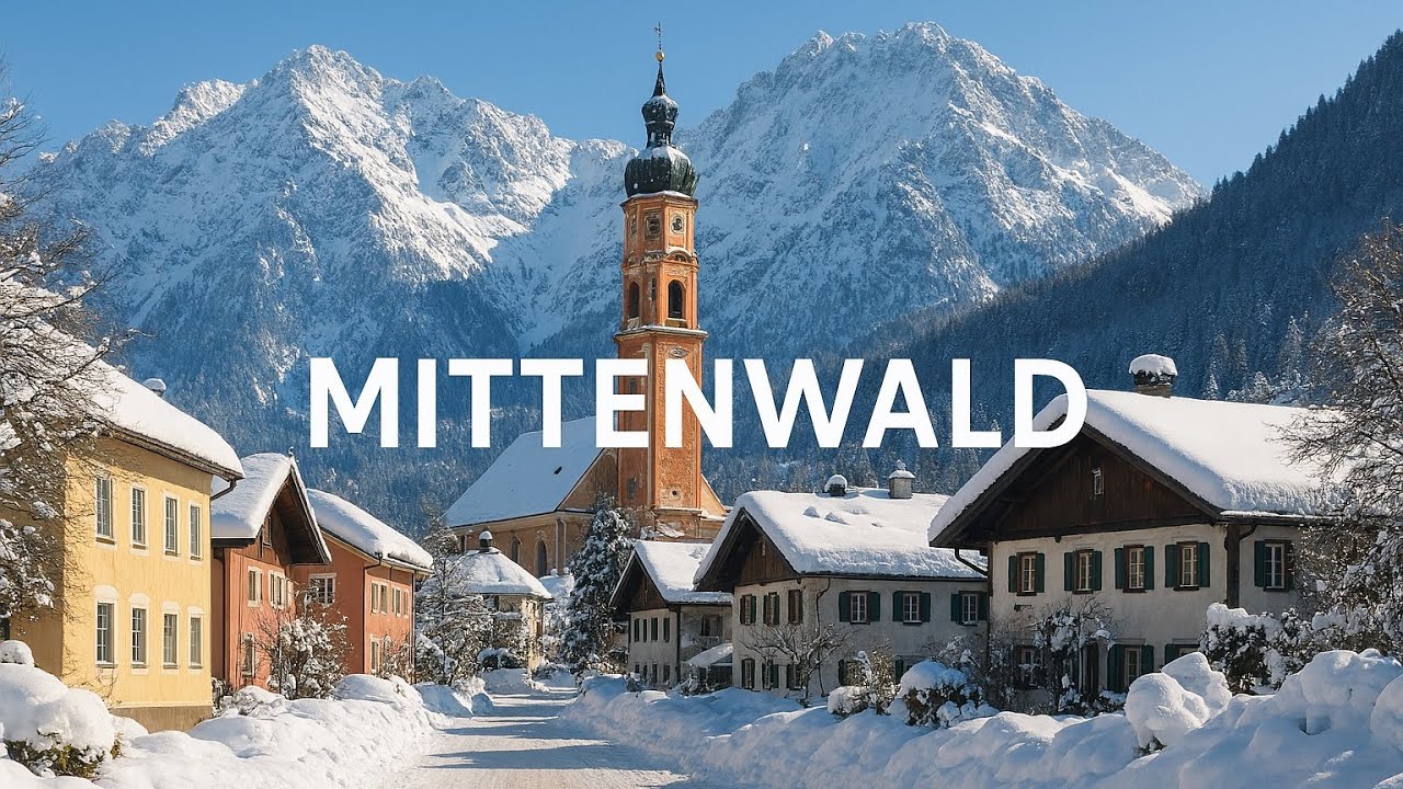 Rundgang in Mittenwald im Winter ❄️ [walking Video]