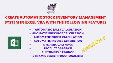 How To Create A Stock Inventory Management System In MS Excel And VBA Lesson 1