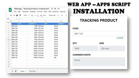 Web App - Apps Script | Product Tracking (Installation)