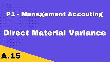 P1 | Direct Material Variance | CIMA | cimaselfstudy.com | Free CIMA Study Materials