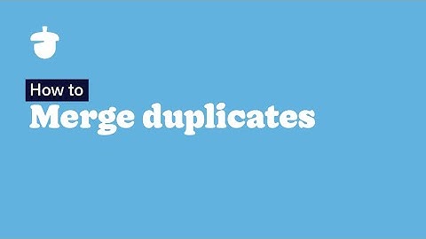 Merge duplicates in Nutshell