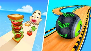 Satisfying Mobile Games ... Smash To Draw, Sandwich Run, Sandwich Runner, Going Balls, Ball Run 2048
