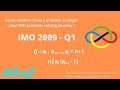 International Math Olympiad 2009 P1 - A simple number theory problem