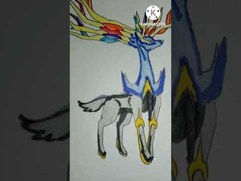 Legendary Pokemon Xerneas amp Mega Houndoom  Mega Sharpedo Drawing video  Pokemon