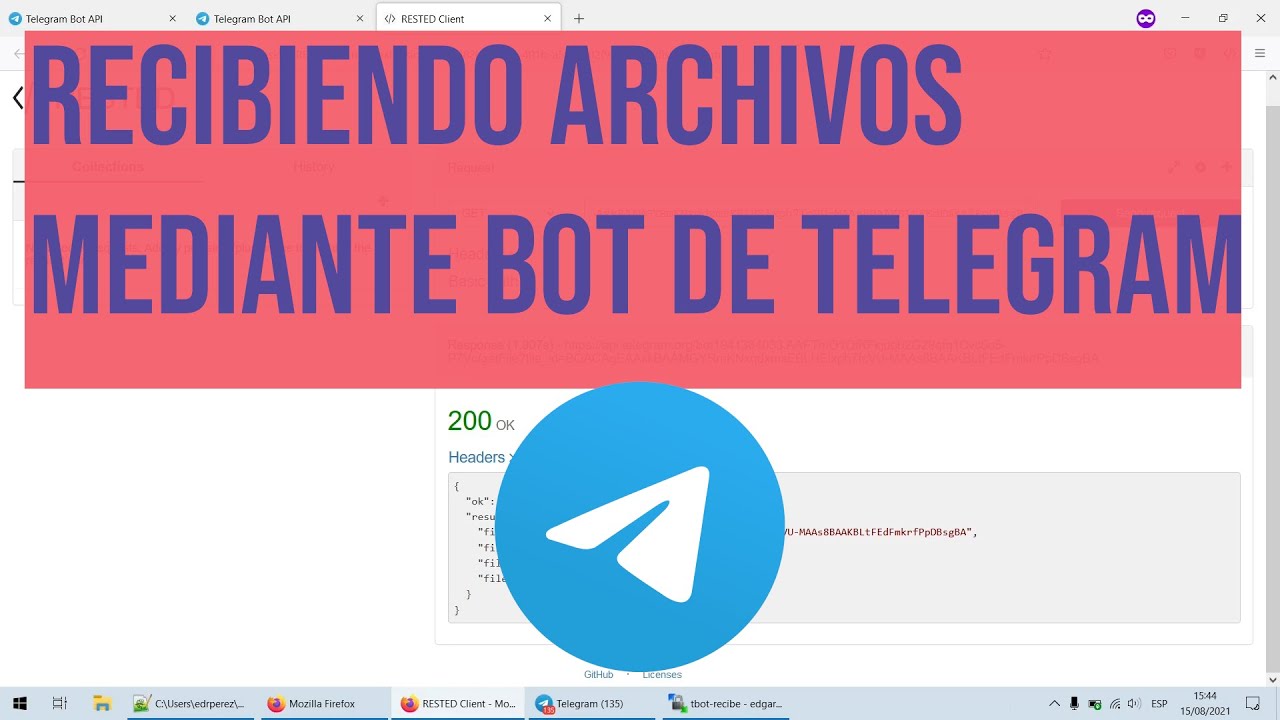 Recibiendo archivos mediante bot de Telegram - YouTube