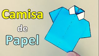 Cómo hacer una CAMISA de PAPEL  Origami