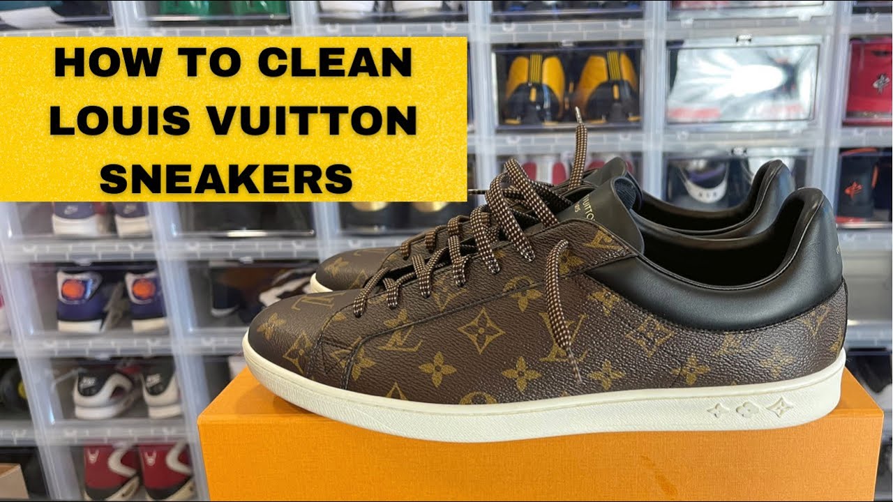 LOUIS VUITTON SNEAKERS RUN AWAY SHOES 11 45 LEATHER AND CANVAS