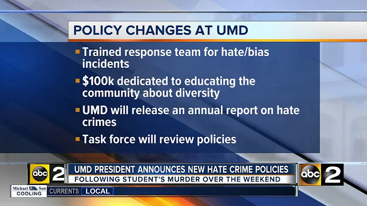 University of Maryland announces new hate crime policies