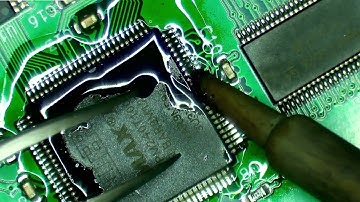 Drag soldering a 100 pin 14mm QFP for a PiStorm 600