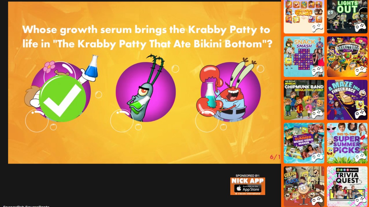 The Ultimate Krabby Patty Challenge Game Review Youtube 