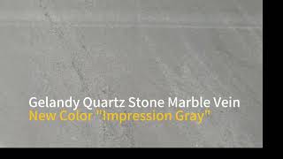 High Quality Quartz stone new color marble vein Impression Gray