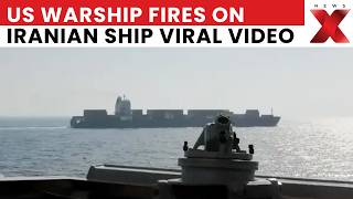 WATCH US Destroyer Fires On Iranian Vessel During Sea Standoff | CAUGHT ON CAMERA | WAR NEWS