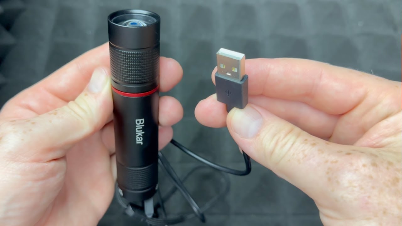 USB Flashlight Rechargeable, Blukar High Lumens Handheld LED Flashlight  Unboxing 