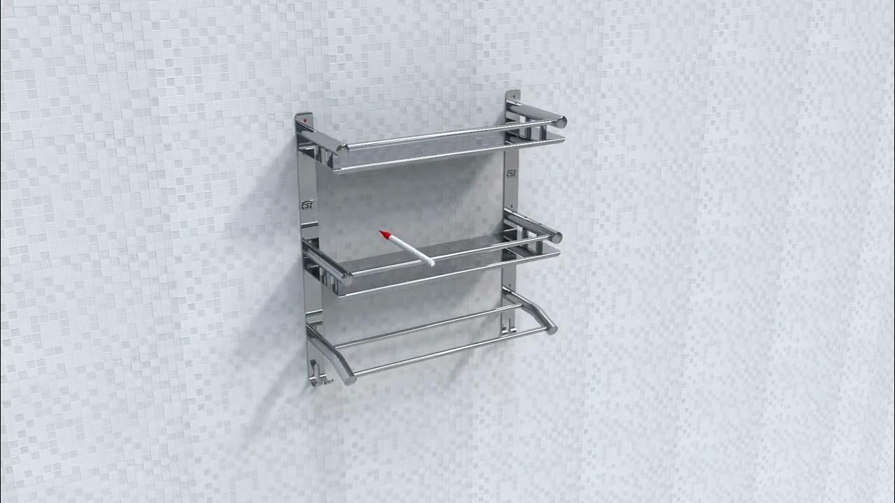 CSI INTERNATIONAL DOUBLE LAYER BATHROOM SHELF YouTube