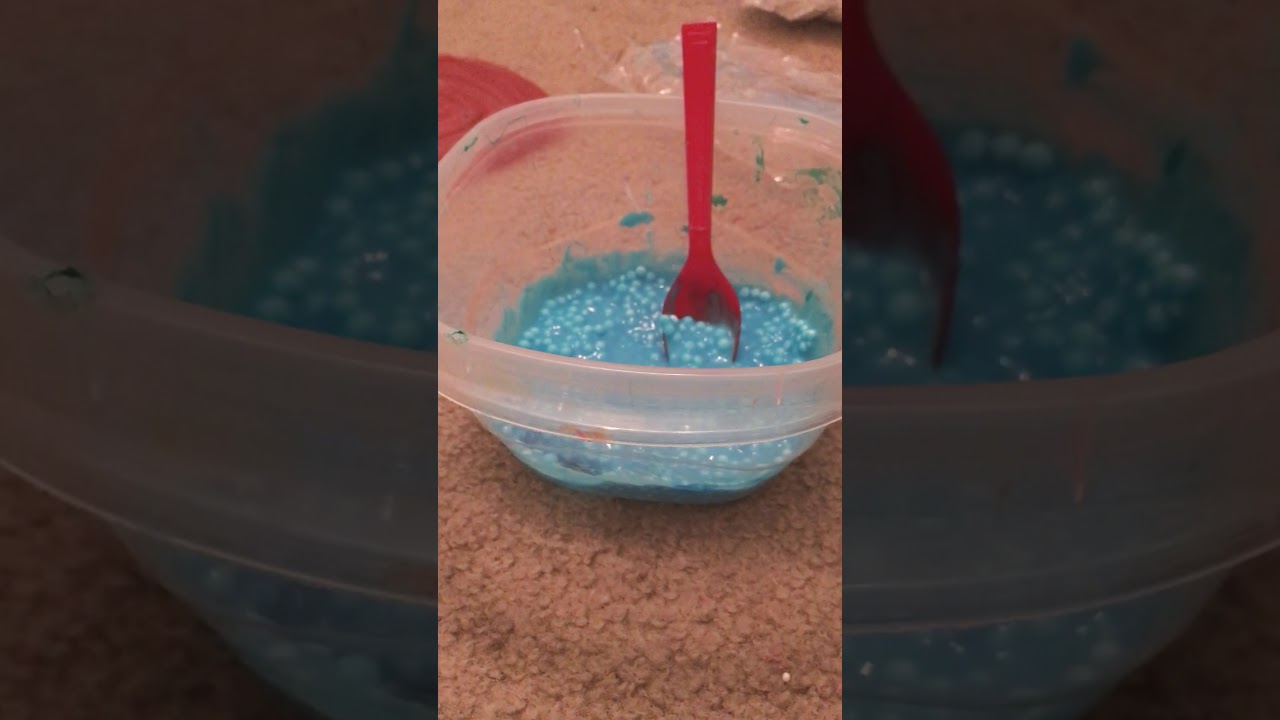 How to make slime with foam balls YouTube