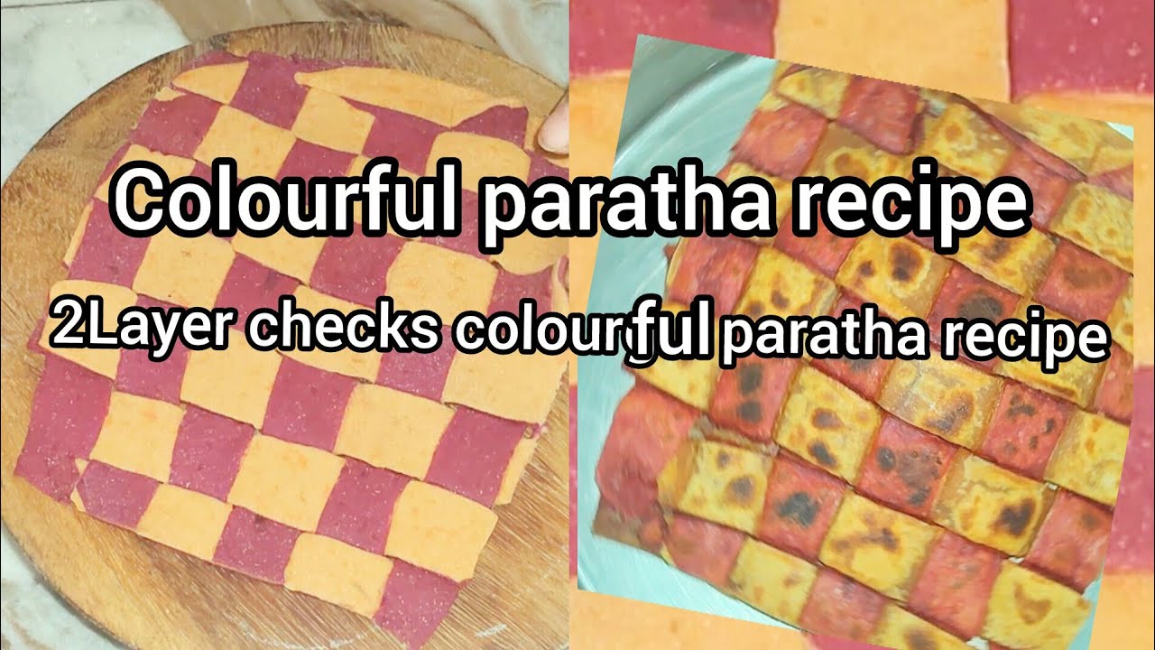 Colourful Paratha Recipe👌😍||2 Layer Checks Colourful Paratha Recipe ||Oishi Cooking ||New Paratha 