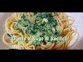 Spaghetti al sugo di basilico