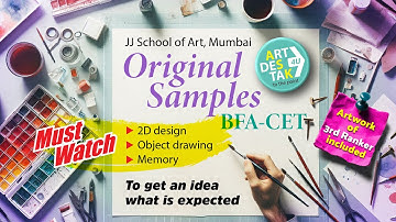 BFA CET Entrance💯High Scorers Artworks 🎨 Best Memory 2D Design Object Drawing 🏆 Portfolio by JJ 🤩✨