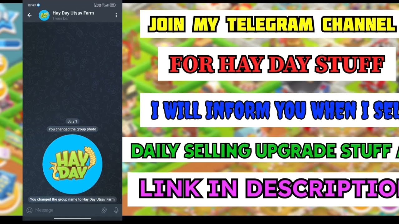 Hay Day New Telegram Channel For Free Stuff YouTube