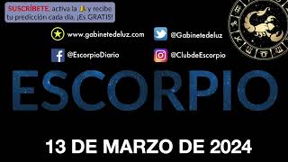 Horóscopo Diario - Escorpio - 13 de Marzo de 2024.