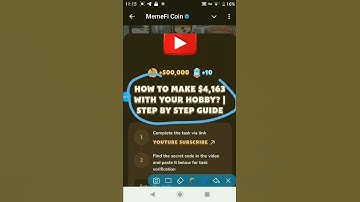 Memefi Daily code today | How To Make $4163 With Your Hobby? | Step By Step Guide #memefi #code #msm