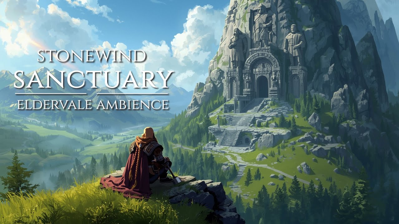 Calm Medieval Fantasy Ambience | Stonewind Sanctuary