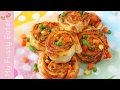 Veggie Pizza Roll Ups | Puff Pastry Pizza for Kids