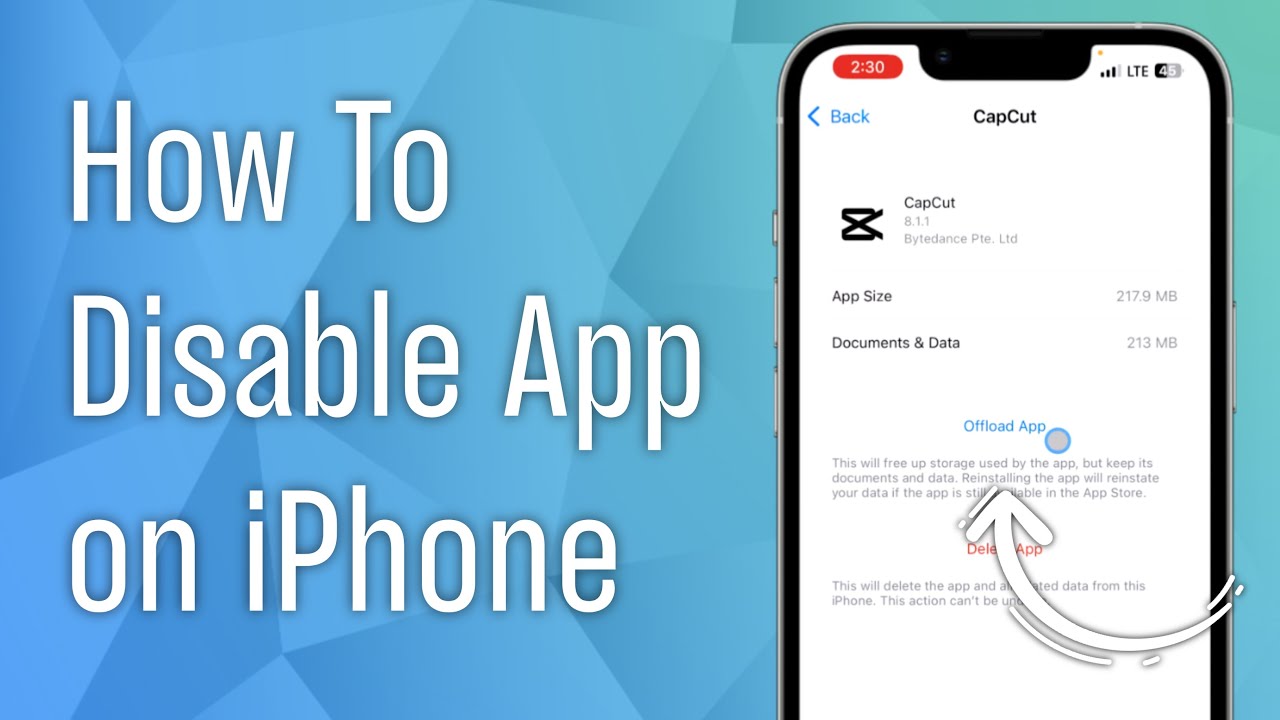 How to Disable App on iPhone - YouTube