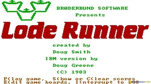 Lode Runner gameplay (PC Game, 1983)